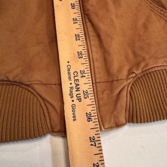 Women's Carhartt jacket Size 2XL 20 Tan Bomber Relaxed Fit Workwear - Picture 10 of 11